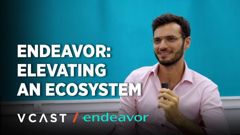 Brandon speaking at Endeavor event